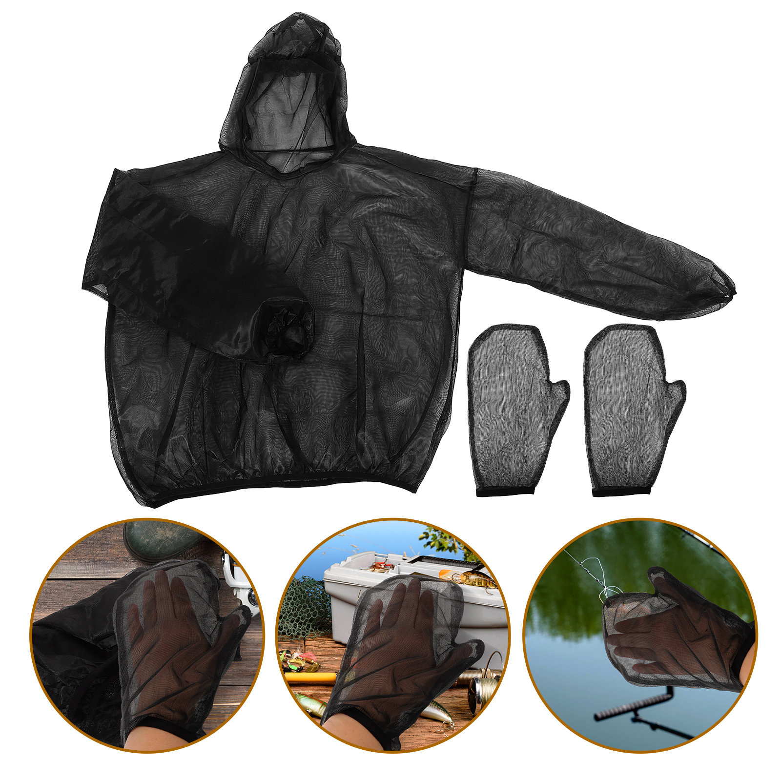 Outdoor Hunting Fabric - 1Set Mosquito Proof Clothing Gloves Set