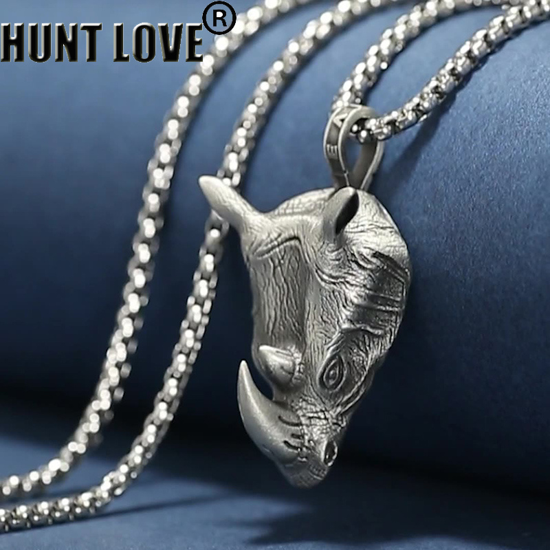 Wildman Hunting & Outdoor Polokwane - 1Pcs Pure Tin Rhino Head Pendant