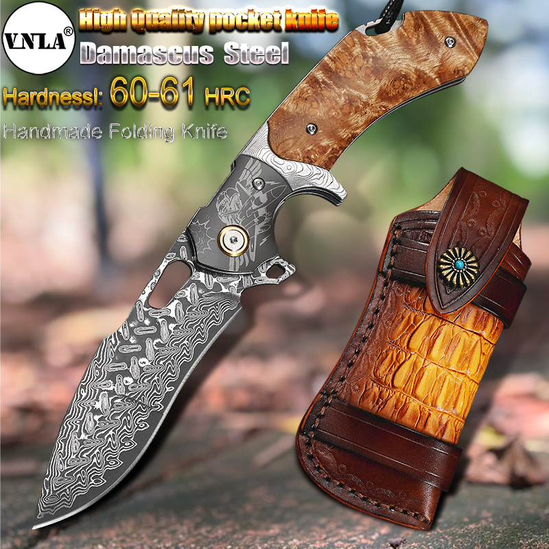 Hunting Camp Outdoor Kitchen - VNLA Handmade Damascus Steel Folding Pocket