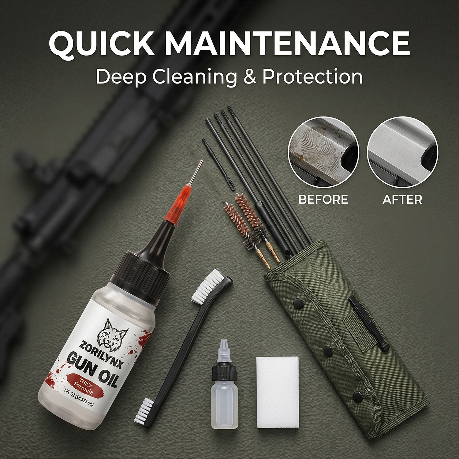 Tactical Gun Cleaning Kit 1oz  - Gun Cleaning Rod review and price