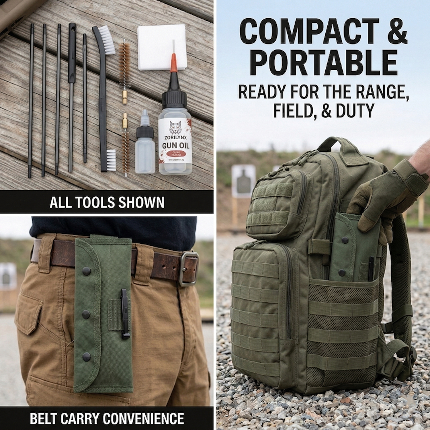 Tactical Gun Cleaning Kit 1oz  - Gun Cleaning Rod review and price