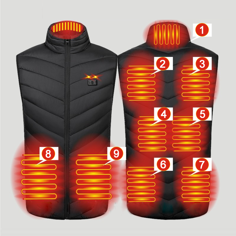Winter 9 Areas Heated Vest Out - Outdoor Hunting Heater review and price