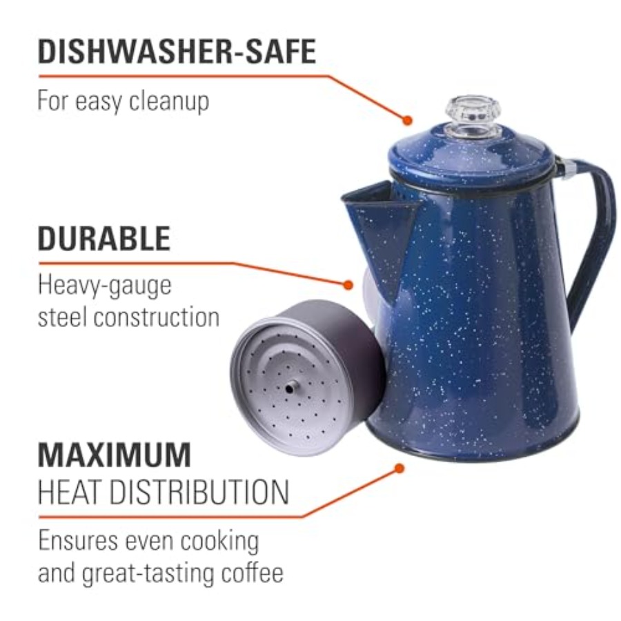 Percolator Coffee Pot Enamelwa - Hunting Camp Outdoor Kitchen review and price