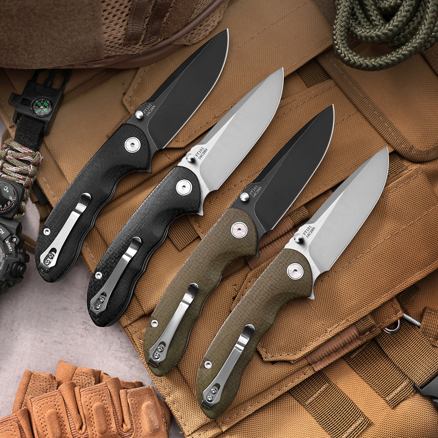 FREETIGER New Folding Knife wi - Hunting Camp Outdoor Kitchen review and price