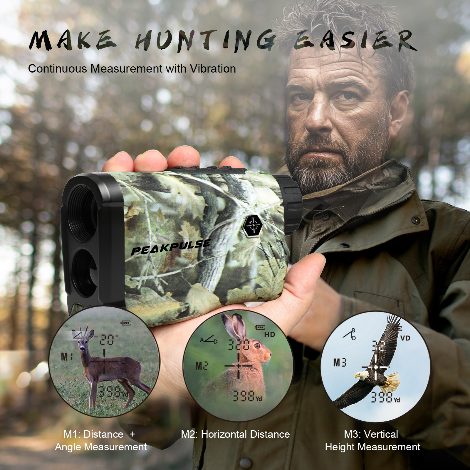 PEAKPULSE 1200M/ 1300 Yards Hu - Rangefinder Laser Hunting review and price