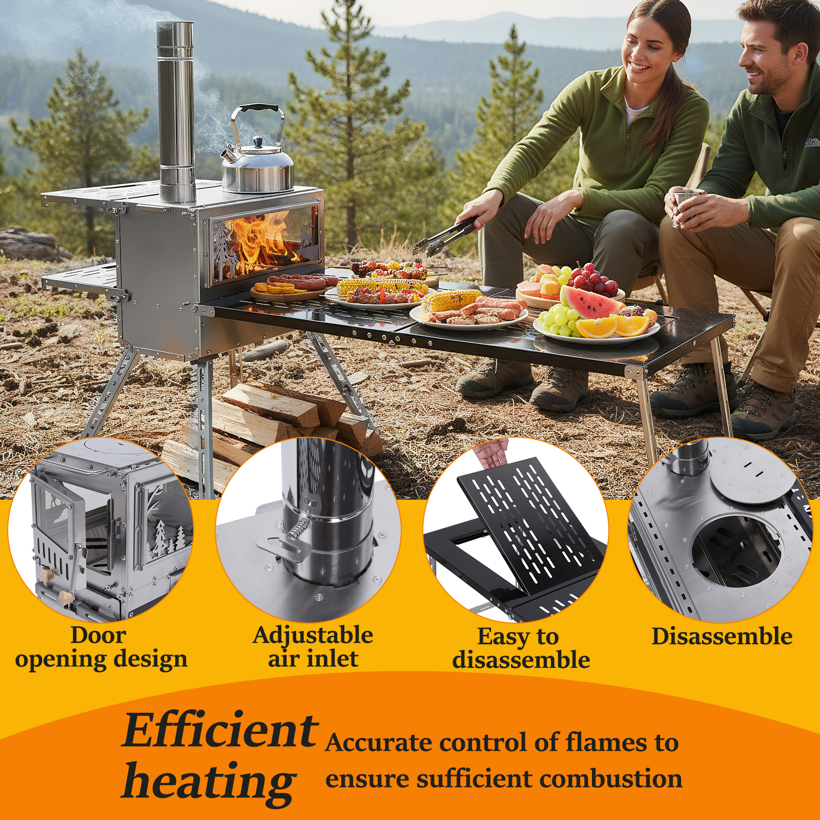 Portable  Stoves with Oven & C - Outdoor Hunting Table review and price
