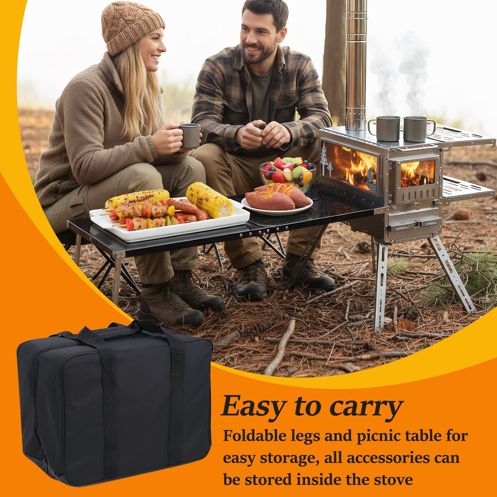 Hot Tent Stove with Oven & Cam - Outdoor Hunting Table review and price