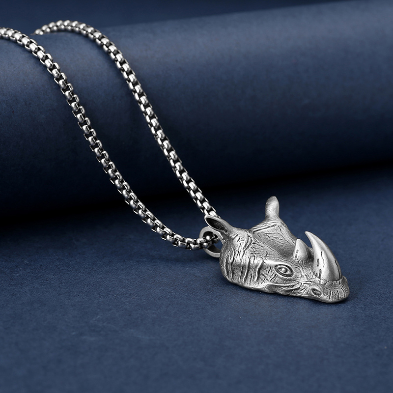 1Pcs Pure Tin Rhino Head Penda - Wildman Hunting & Outdoor Polokwane review and price