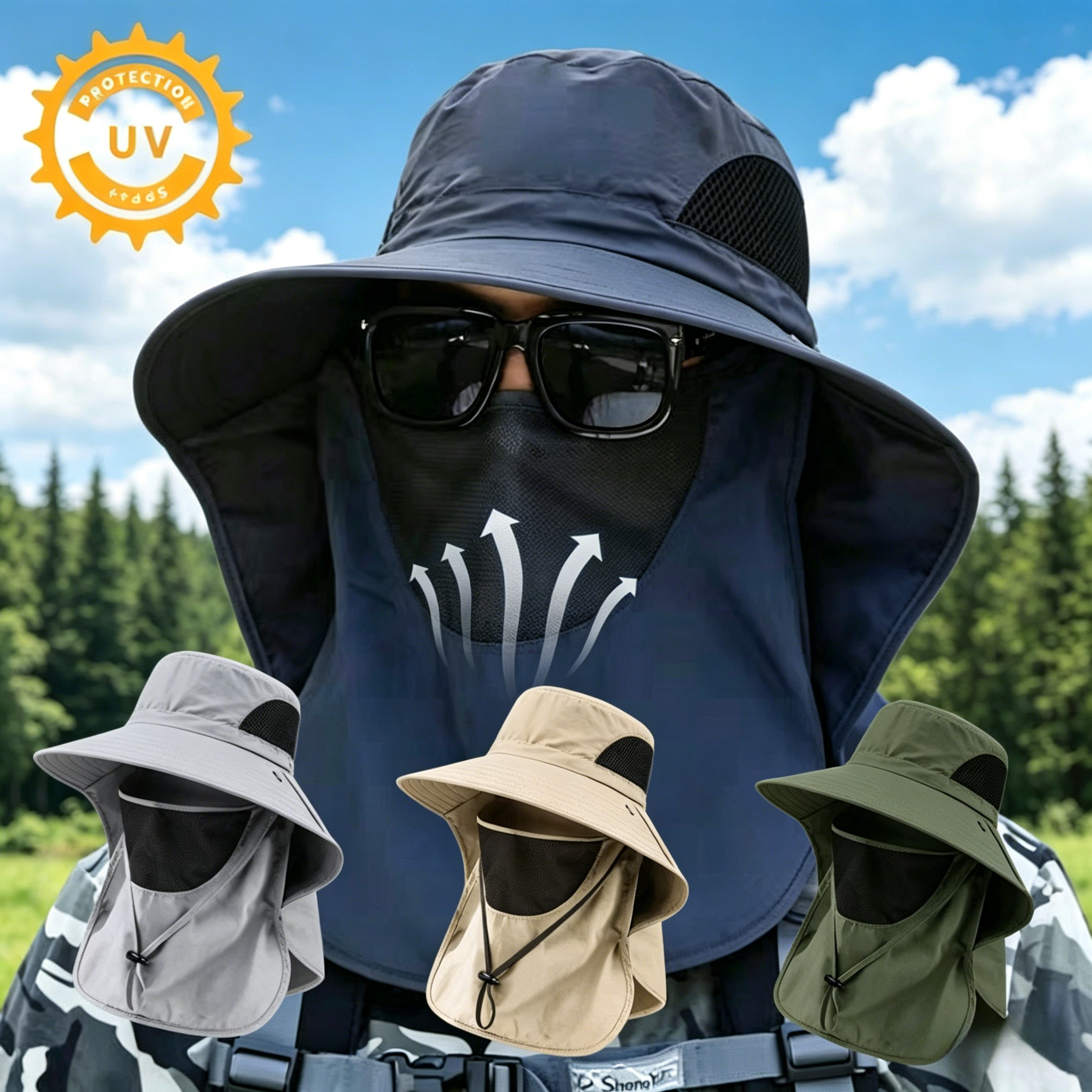 Summer Sun Hats UV Protection  - Mens Outdoor Hunting Hats review and price