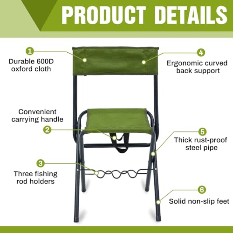 2 Pcs Summer Folding Fishing C - Outdoor Hunting Chair review and price