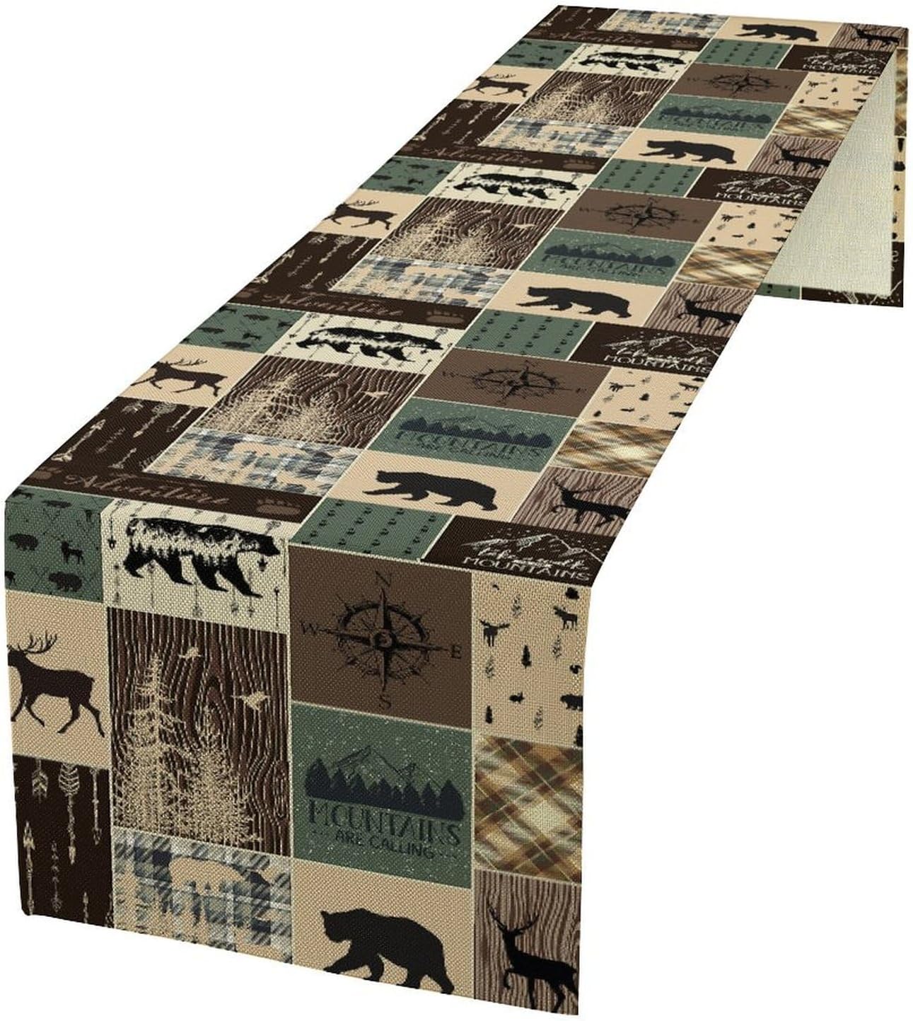 Rustic Farmhouse Deer Bear Tab - Outdoor Hunting Table review and price