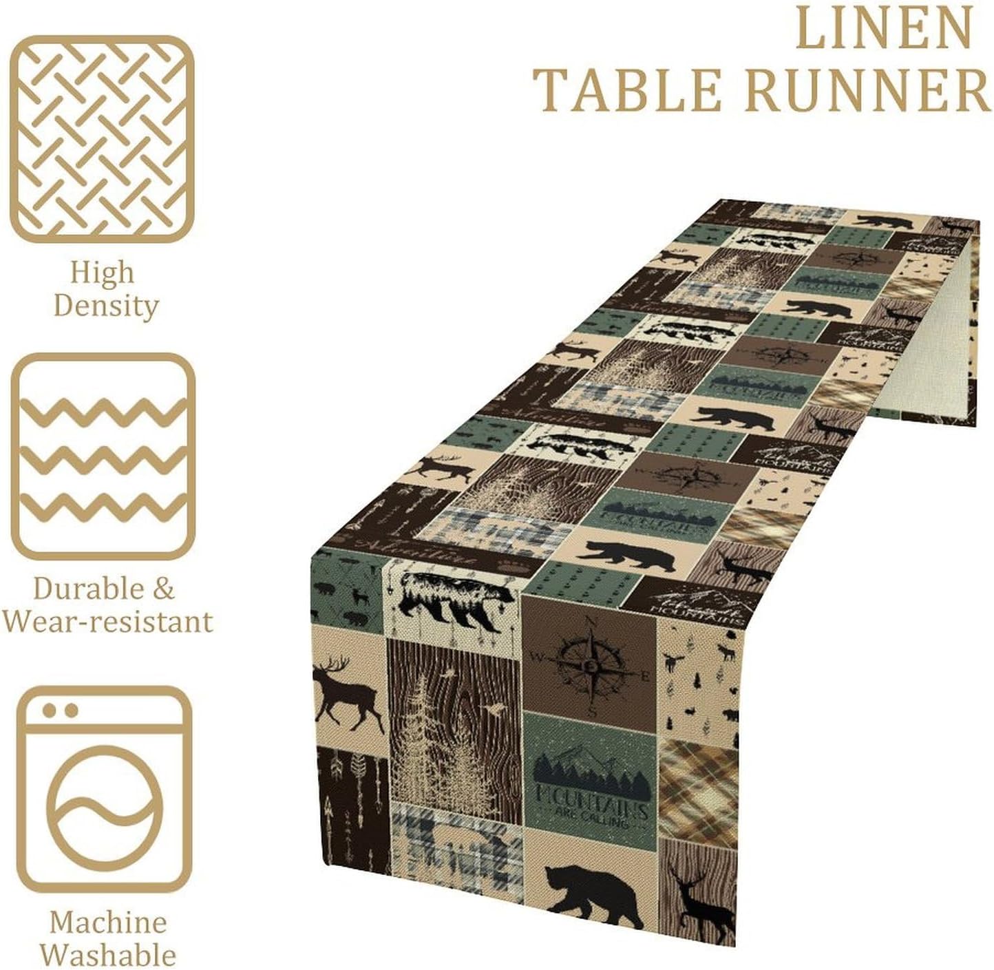 Rustic Farmhouse Deer Bear Tab - Outdoor Hunting Table review and price