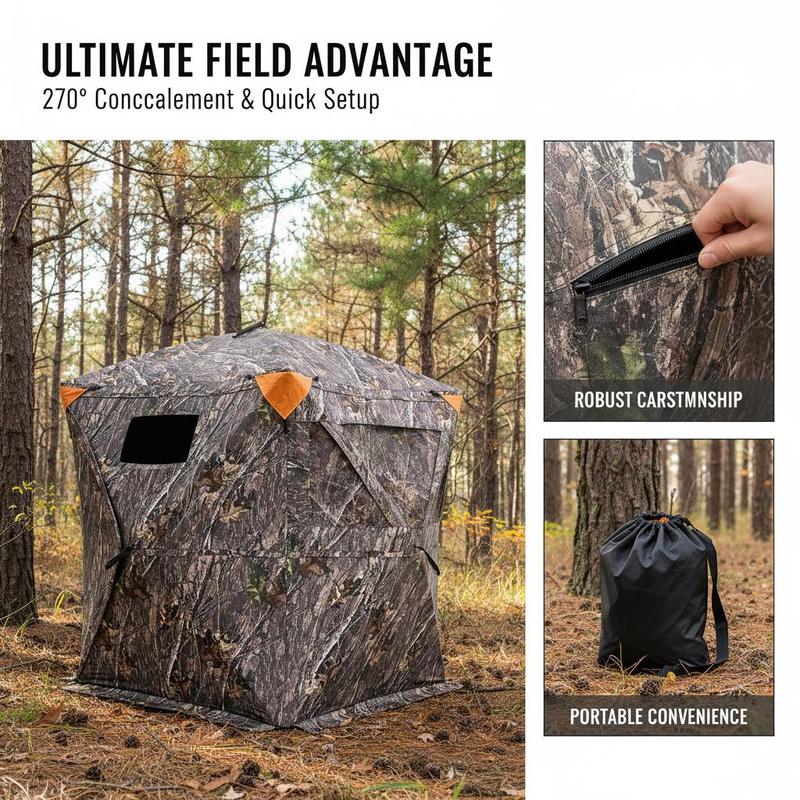 Ground Hunting Tent 60x60x66 I - Outdoor Hunting Fabric review and price