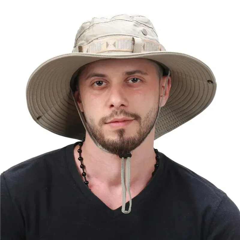 Summer Men Bucket Hat Outdoor  - Mens Outdoor Hunting Hats review and price